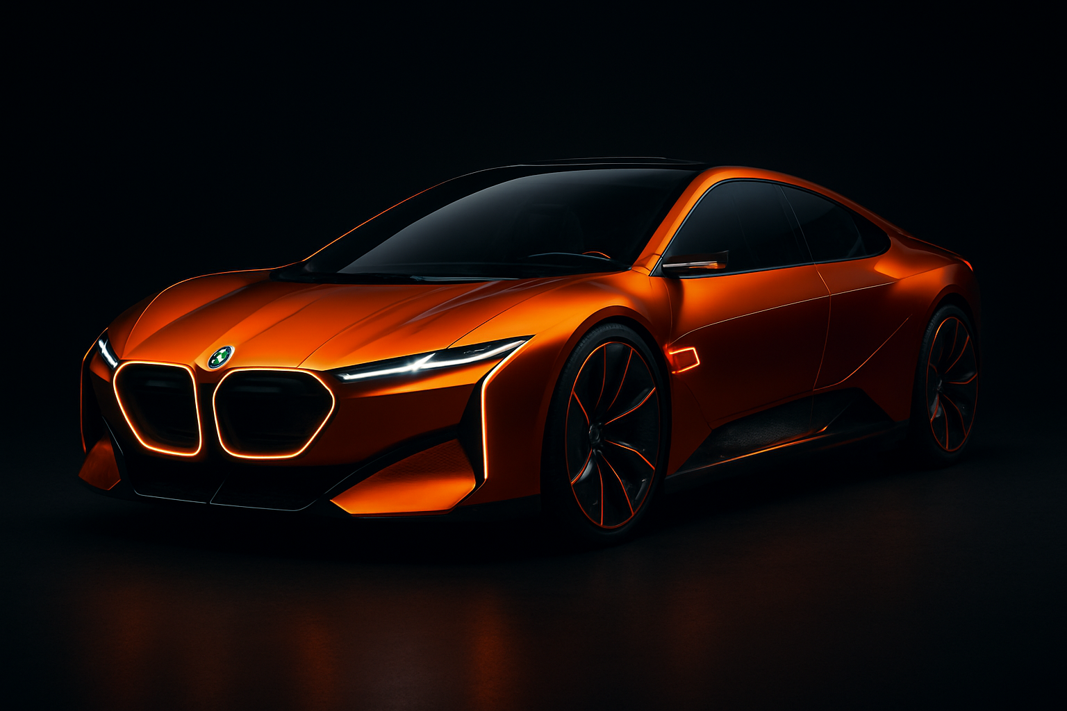 AI generated futuristic BMW i3 concept car